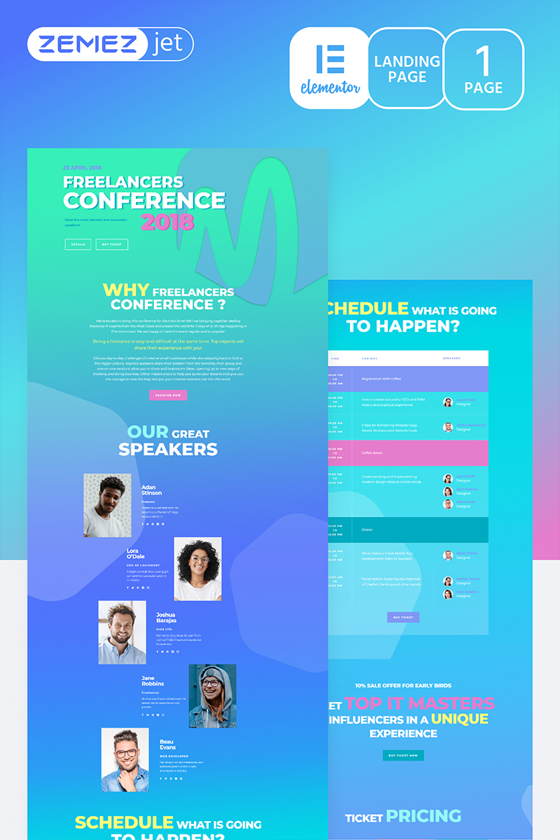 Compasto - IT Conference Elementor Template