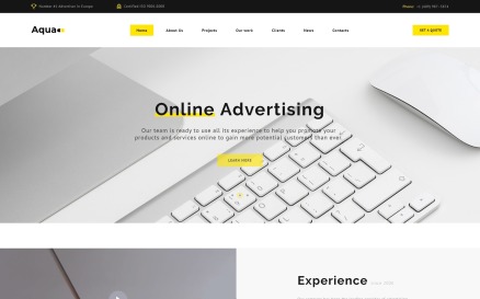 Aqua - Advertising HTML5 Landing Page Template