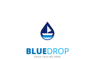 Blue Drop Logo Template