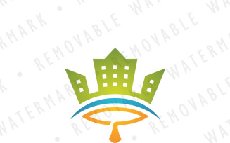 Maple Leaf Town Logo Template