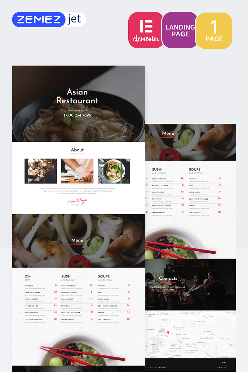 RedDragon - Asian Restaurant Elementor Template - screenshot