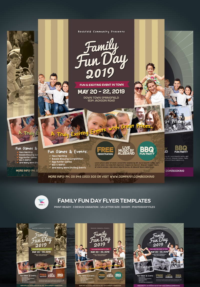 Family Fun Day Flyer Vol 03 Corporate Identity Template 70340