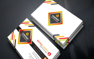 Light Color Corporate Business Card - Corporate Identity Template