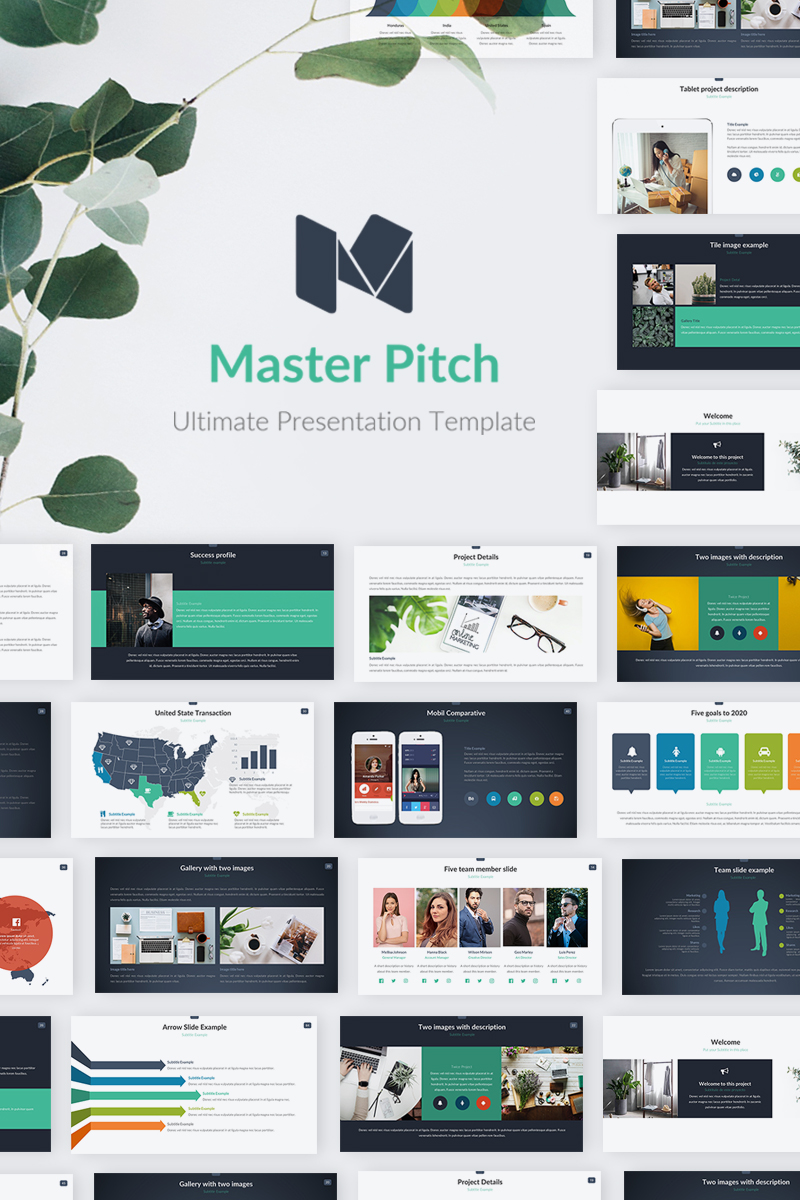 "Master Pitch" - PowerPoint шаблон №70385 - скріншот