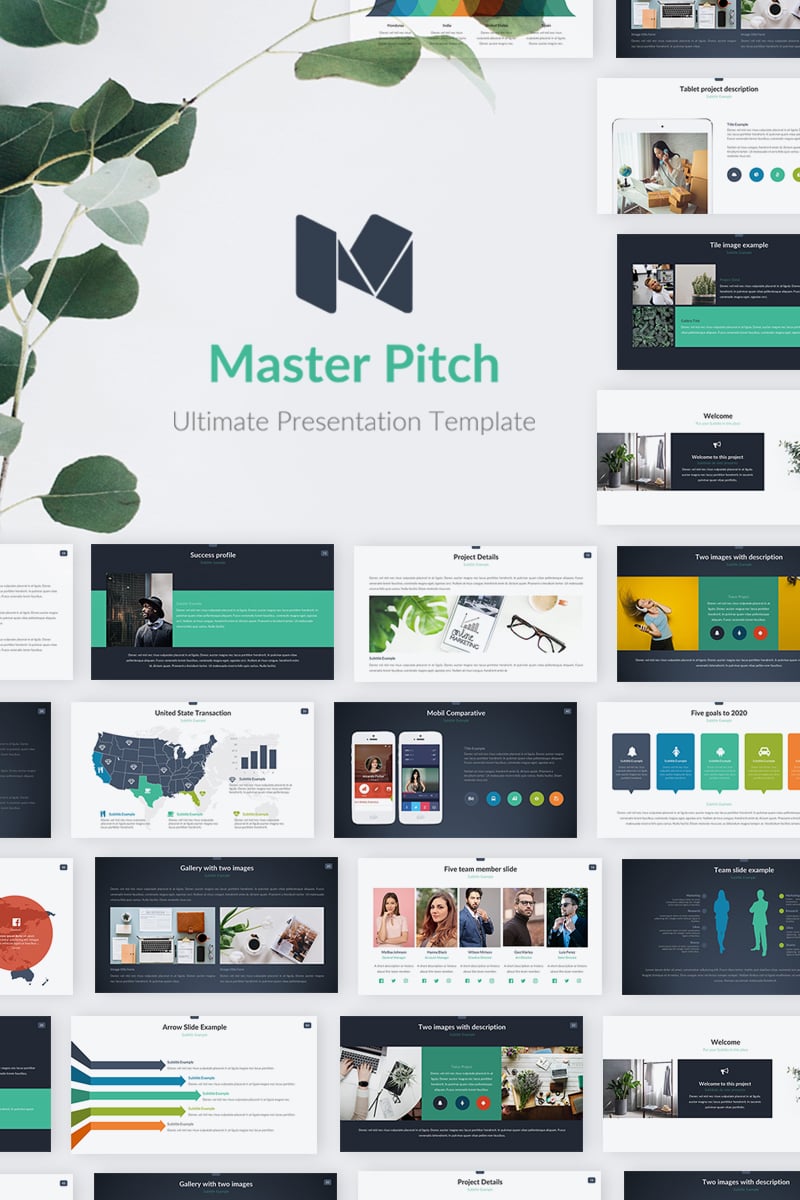 "Master Pitch" Premium PowerPoint Template №70385 - screenshot