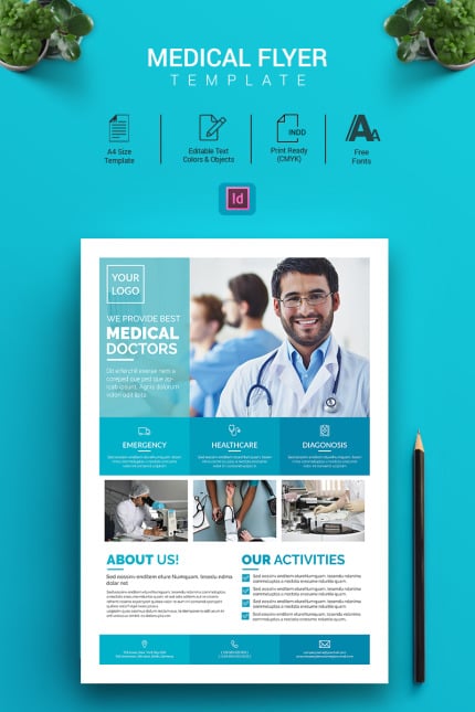 Template #70412 Indd Medical Webdesign Template - Logo template Preview