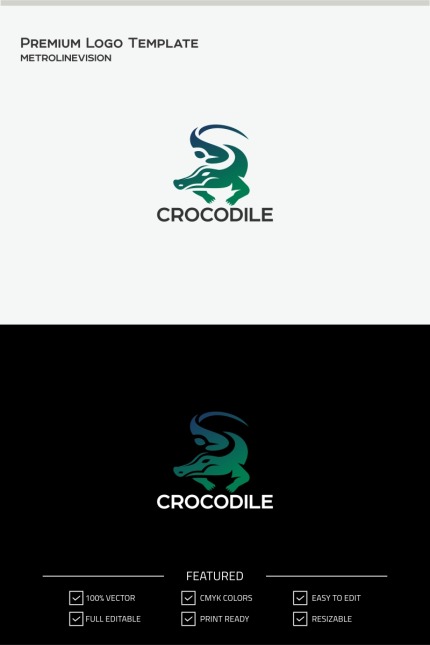 Template #70456 Animal Crocodile Webdesign Template - Logo template Preview