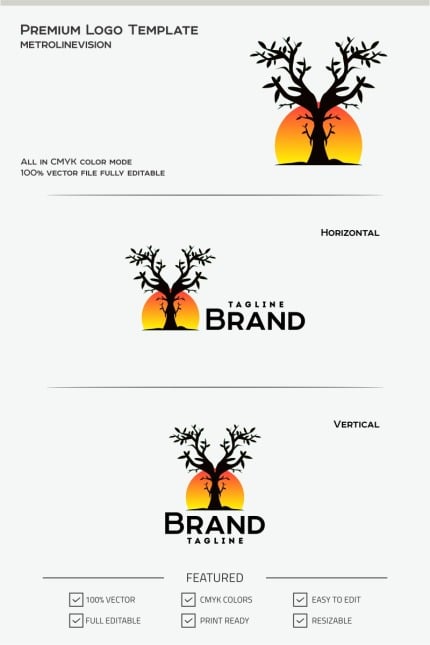 Template #70462 Tree Logo Webdesign Template - Logo template Preview