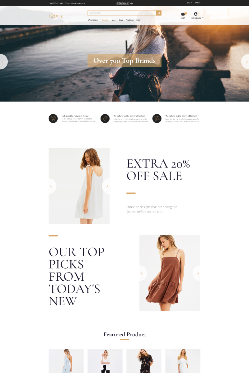 "Topaz | Multi-purpose Responsive" 响应式Magento模板 #70416