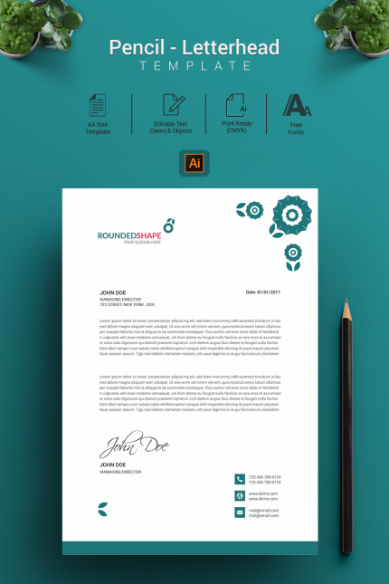 Template #70518 Letterhead Creative Webdesign Template - Logo template Preview