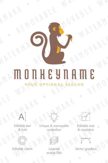 Template #70526 Monkey Ape Webdesign Template - Logo template Preview