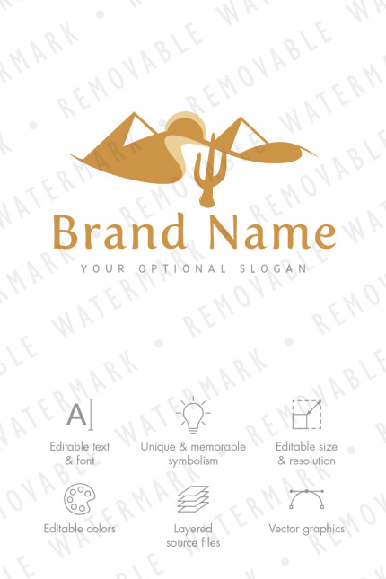 Template #70553 Desert Pyramid Webdesign Template - Logo template Preview