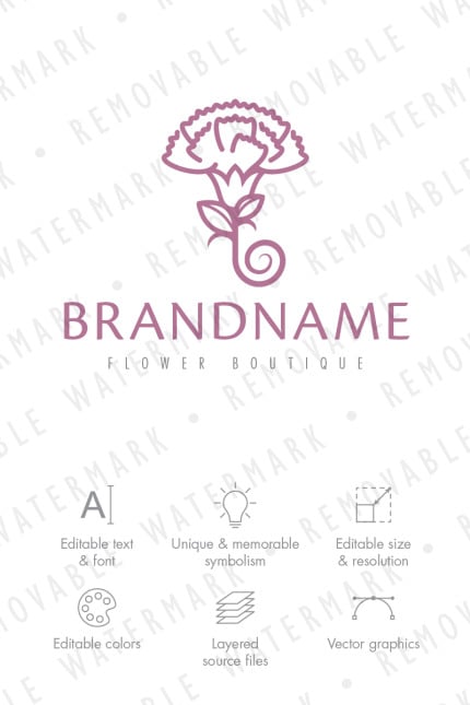 Template #70557 Elegant Blossom Webdesign Template - Logo template Preview