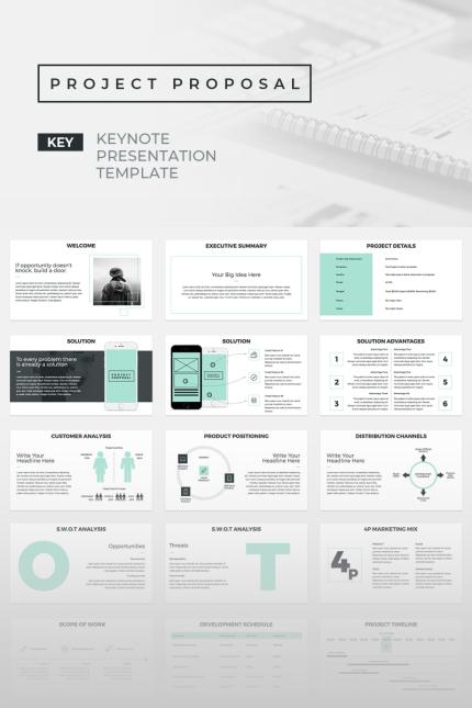 Kit Graphique #70570 Keynote Projet Web Design - Logo template Preview