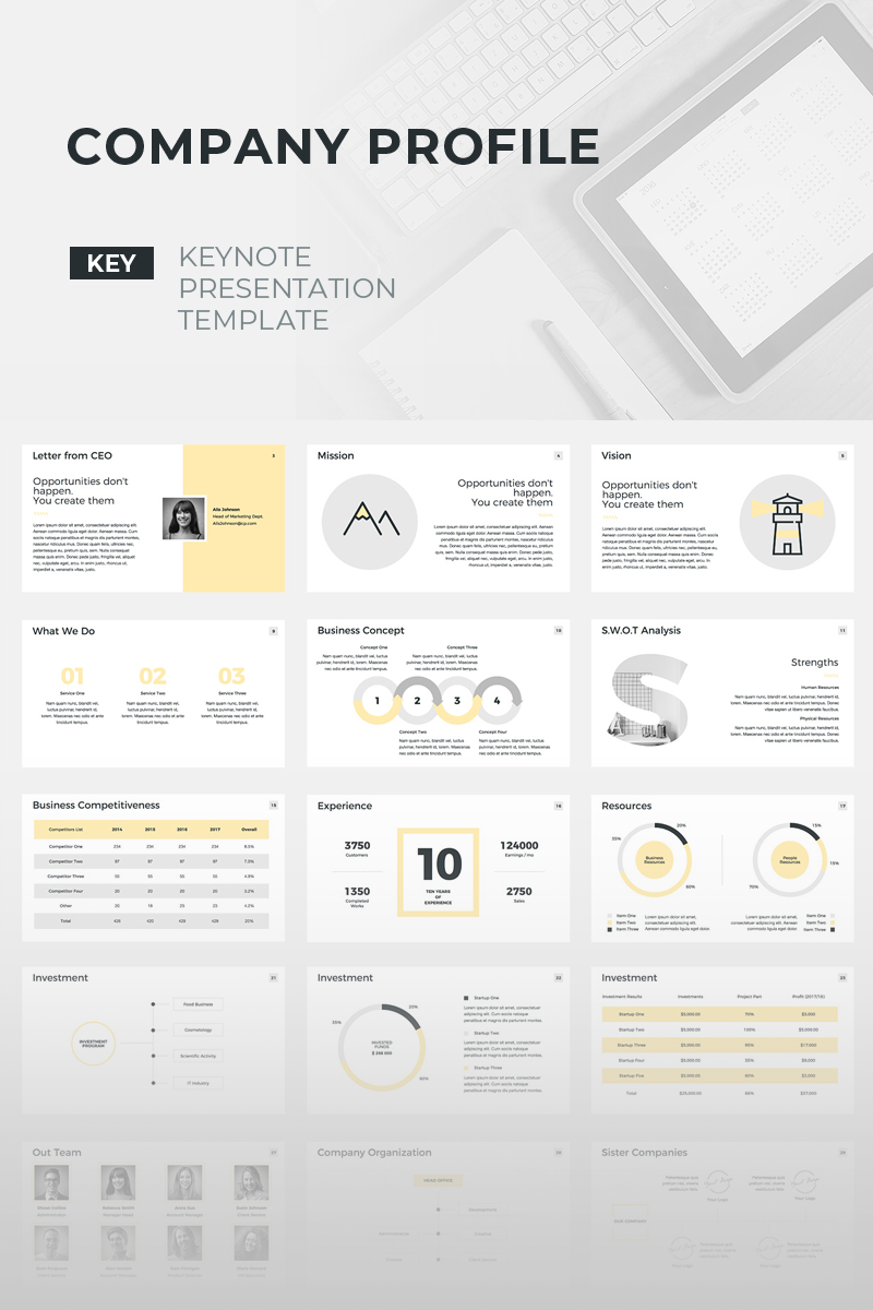 Company Profile Presentations - Keynote template