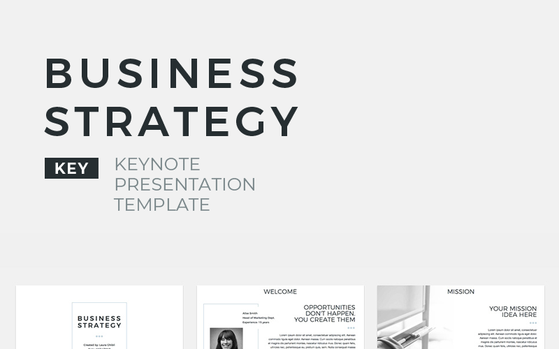 Business Strategy Presentation - Keynote template Keynote Template