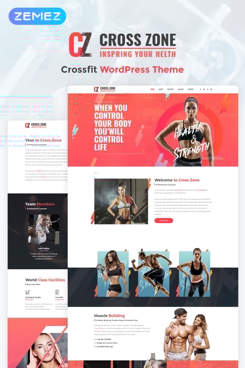 Cross Zone - Crossfit Studio Elementor WordPress Theme Cross Zone - Crossfit Studio WordPress Theme