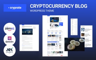 Cryprate - Cryptocurrency Blog WordPress Elementor Theme