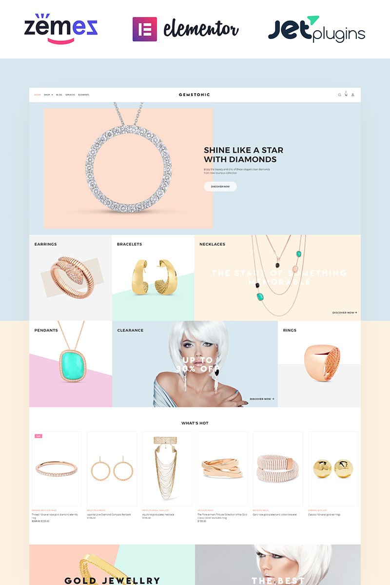 Gemstonic - Jewelry Elementor №70584