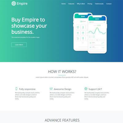 Empire App Landing Page Template