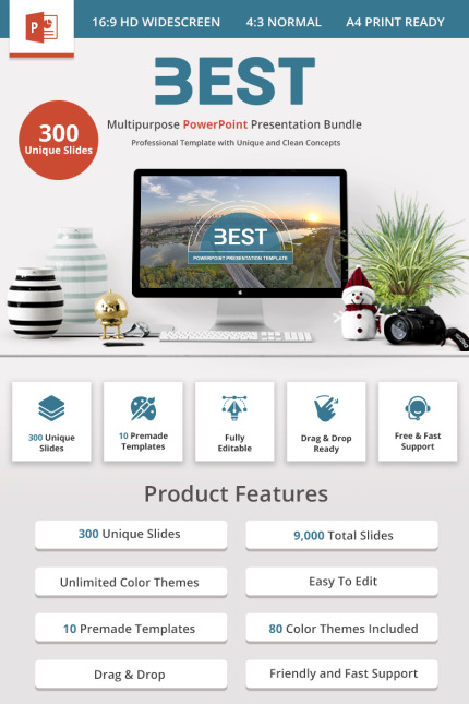 Template #70623 Powerpoint Template Webdesign Template - Logo template Preview