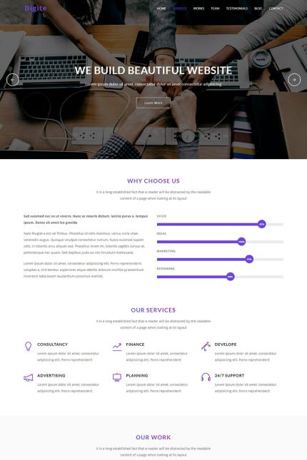 Template #70638 Business Corporate Webdesign Template - Logo template Preview