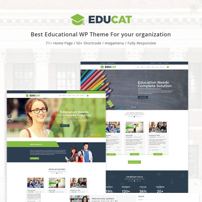 "Educat - Education" - адаптивний WordPress шаблон #70629