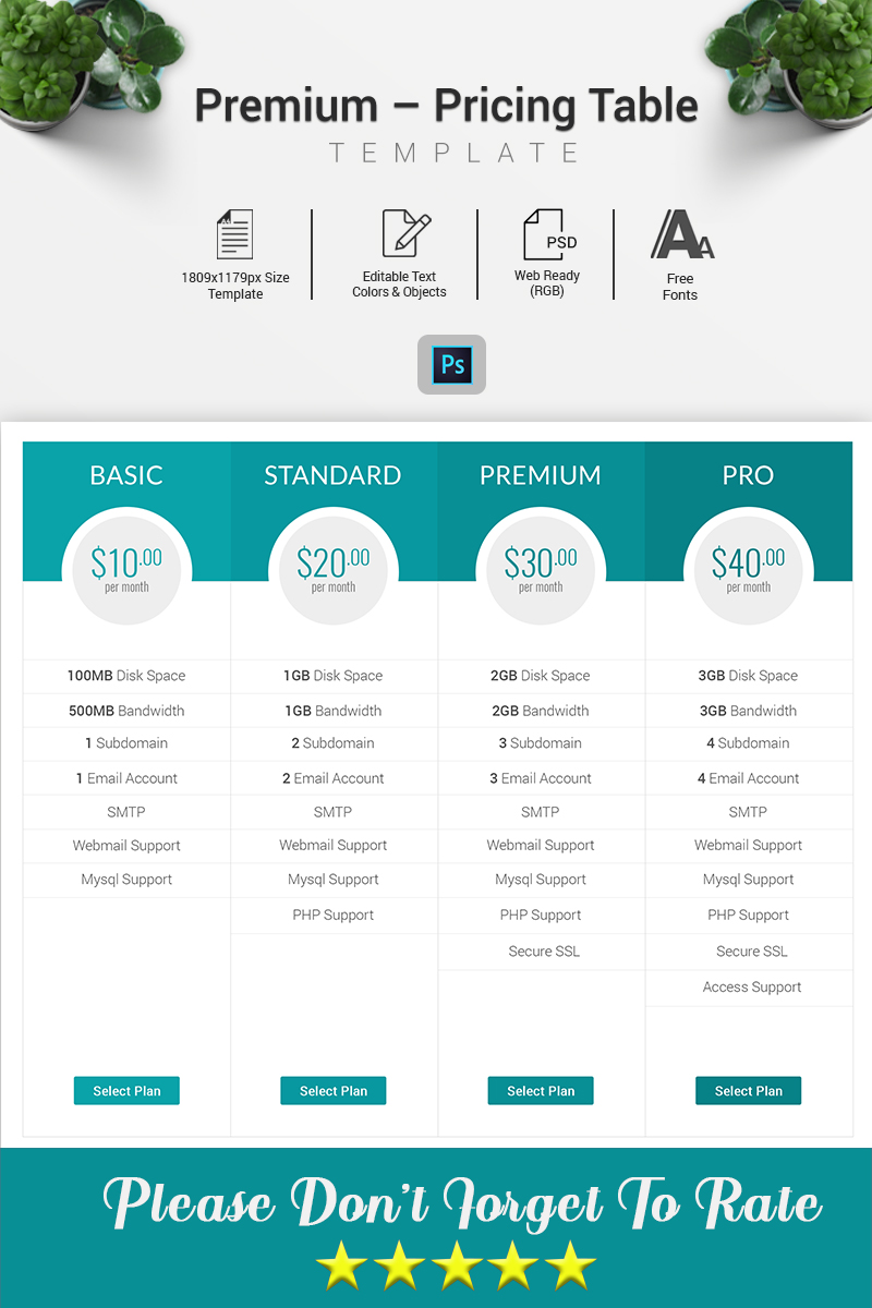 Elementos De Infografía "Domain - Pricing Table" #70612 - captura de pantalla