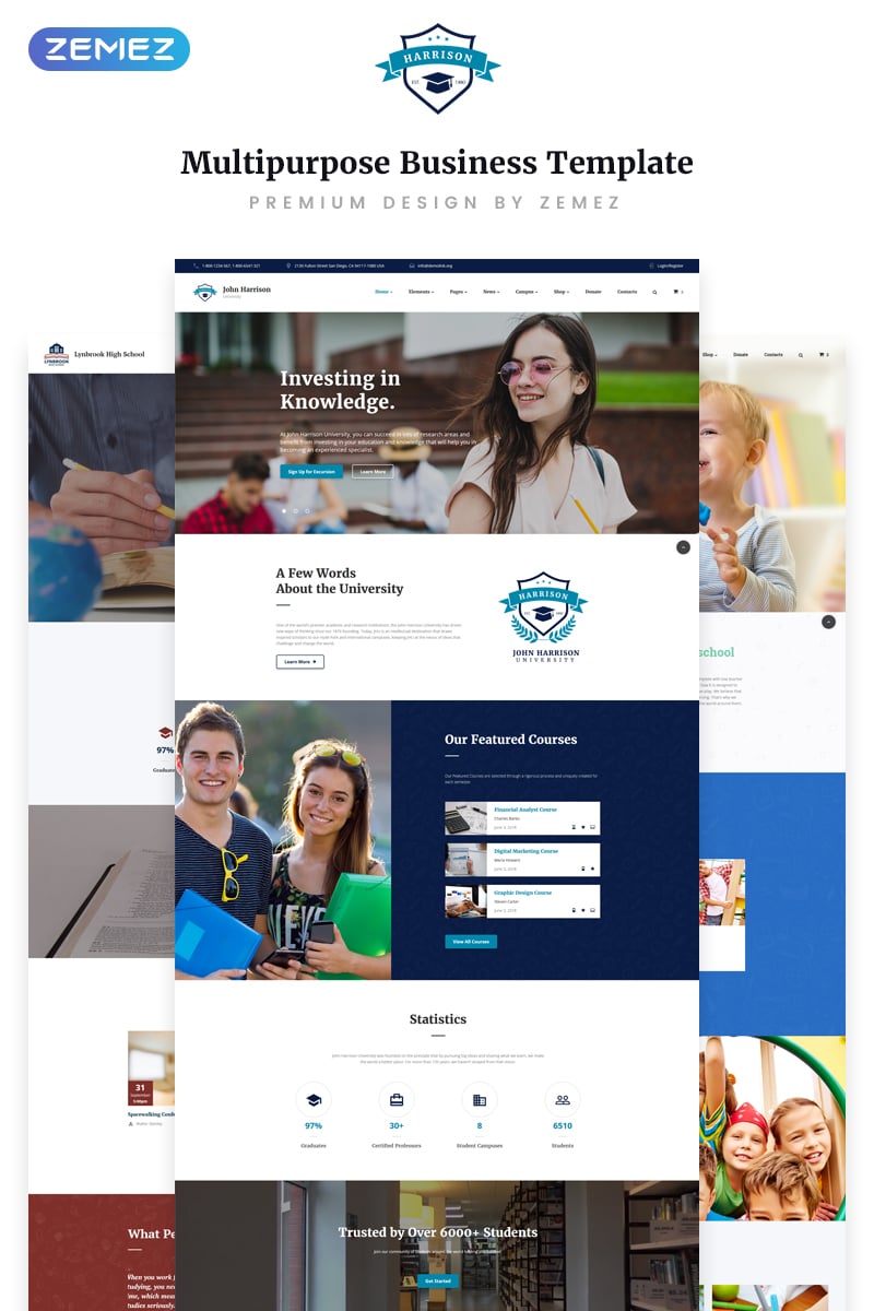 John Harrison - Elegant Education Multipage HTML №70659