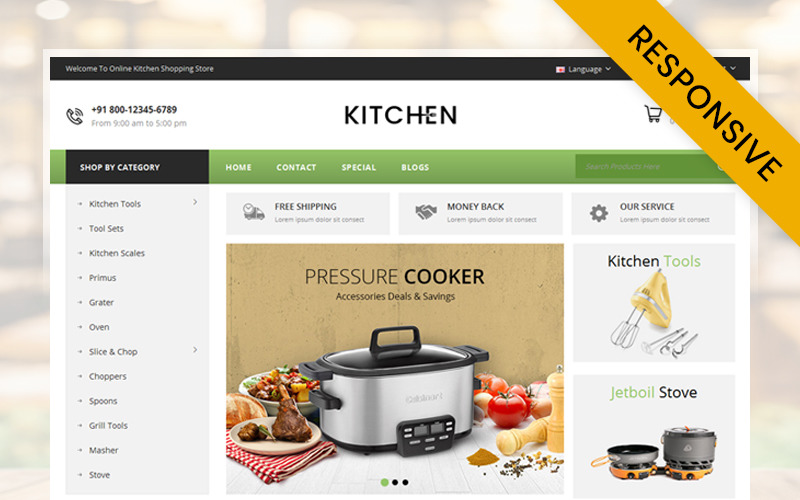 Kitchen Appliance Store OpenCart Responsive Template OpenCart Template