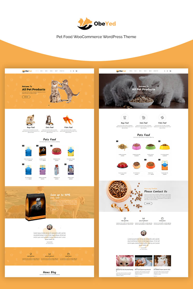 Obeyed - Pet Food WooCommerce Theme