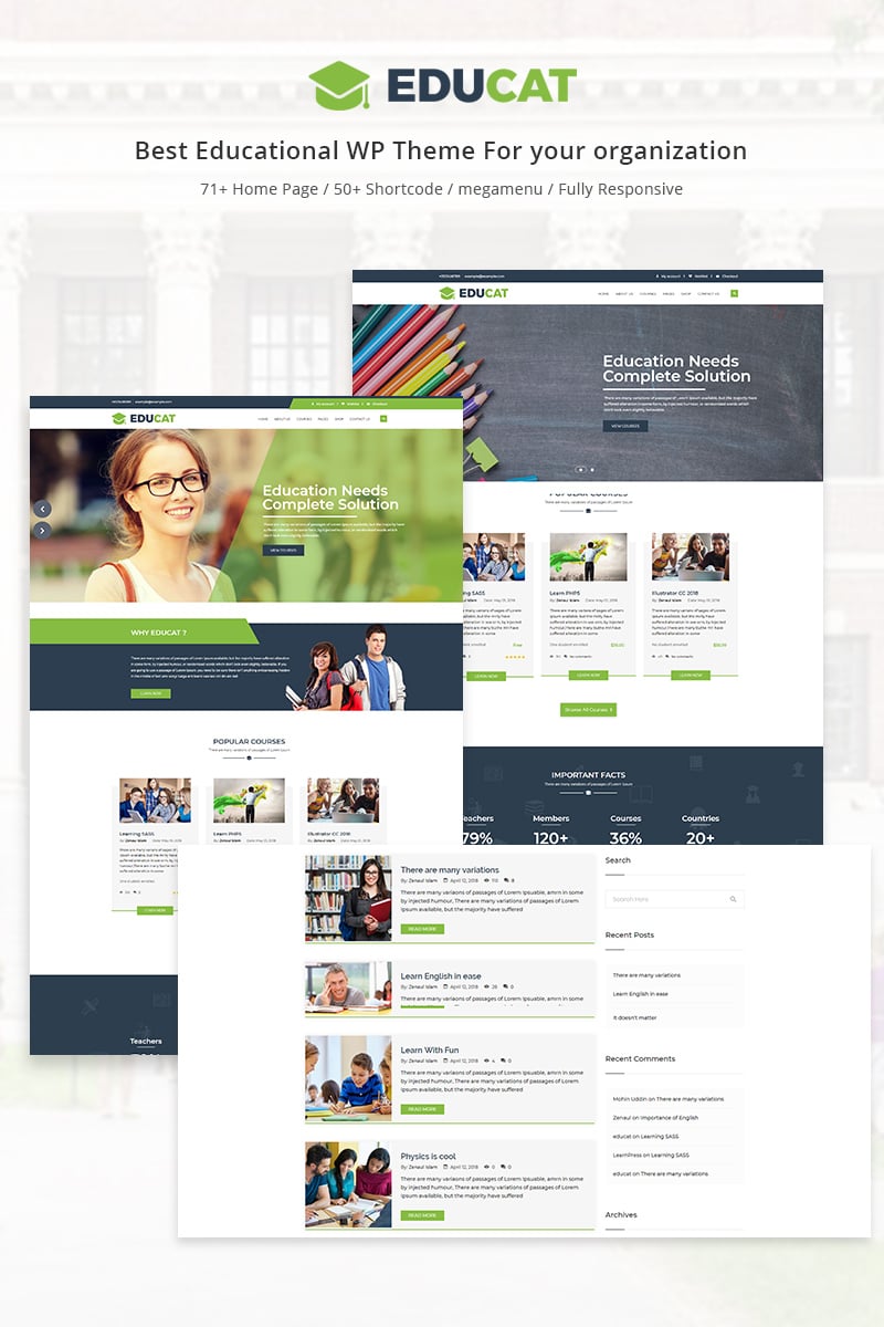 Tema De WordPress "Educat - Education" #70629