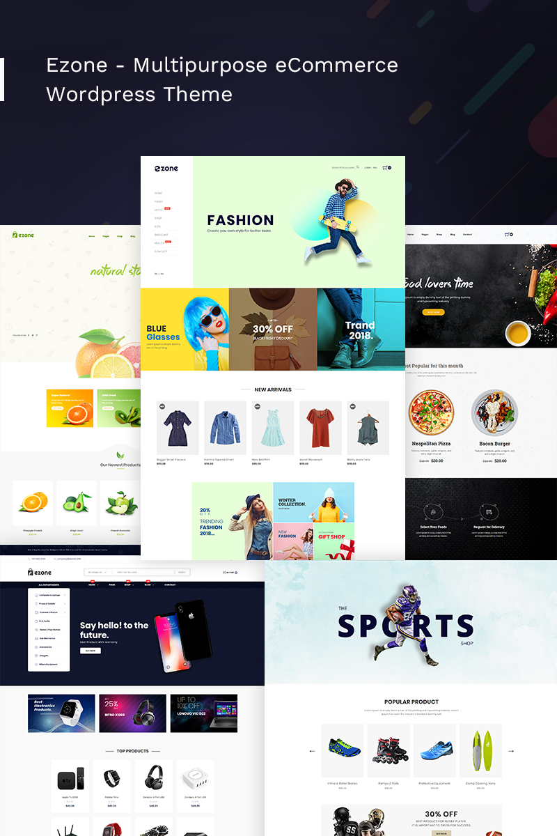 Tema WooCommerce "Ezone - Multipurpose" #70633