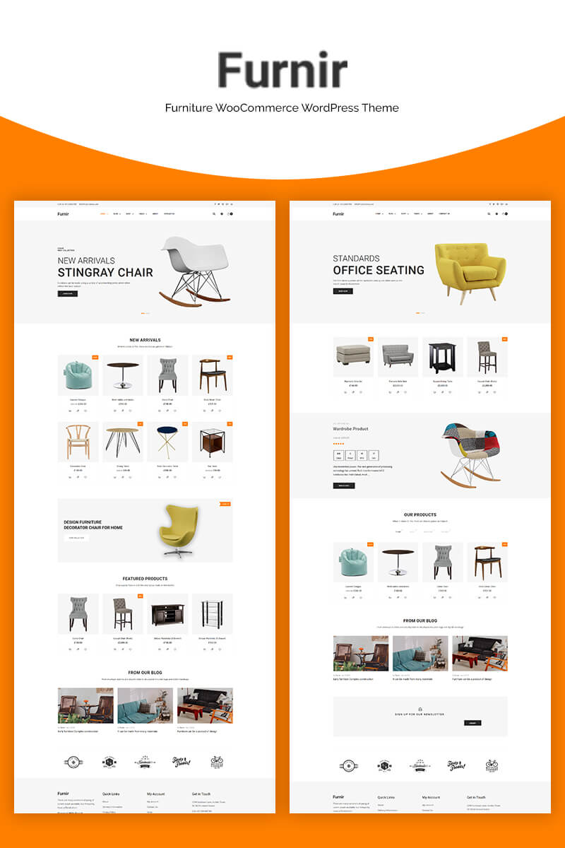 WooCommerce Theme namens "Furnir - Furniture" #70669