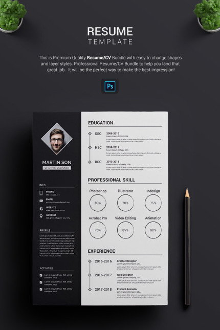 Template #70781 Cv Template Webdesign Template - Logo template Preview