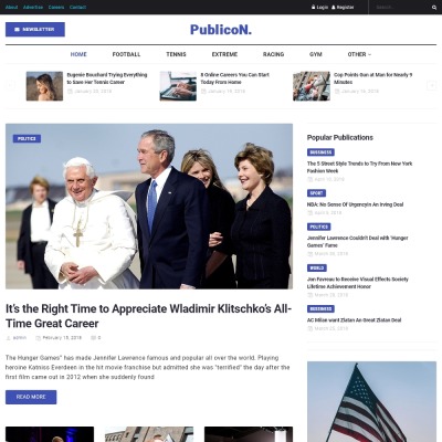 Publicon - News Portal Elementor WordPress Theme #70784