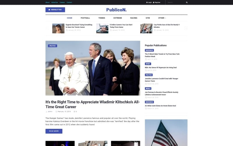 Publicon - News Portal WordPress Elementor Theme WordPress Theme
