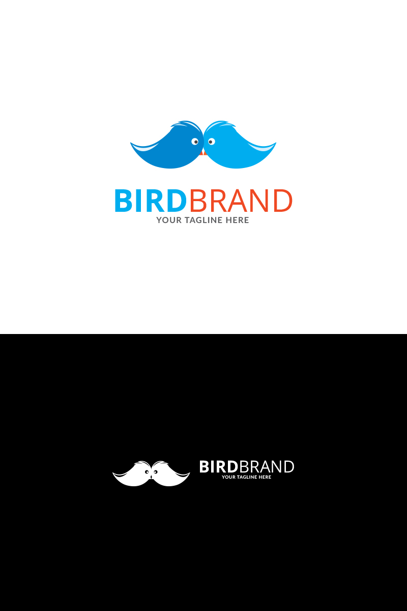 Twin Bird Brand Logo Template 70786