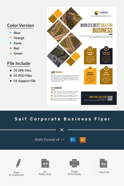 Template #70808 Flyer Corporate Webdesign Template - Logo template Preview