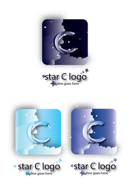 Kit Graphique #70850 C Stars Web Design - Logo template Preview
