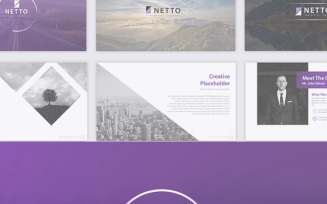 Netto - Creative Financial Presentation PowerPoint template