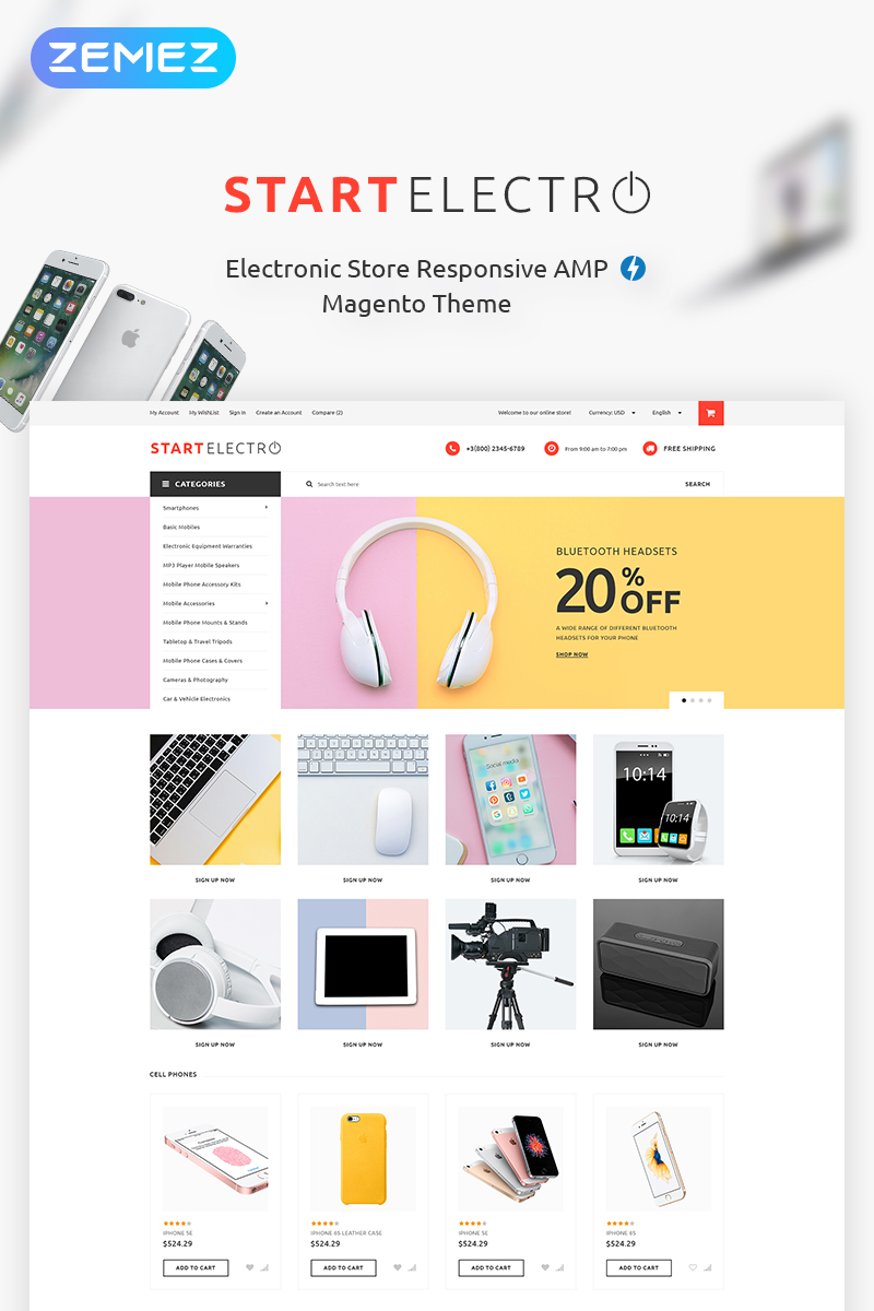 Responsive StartElectro - Electronics Store Magento #70832 - Ekran resmi