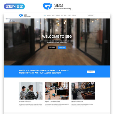 Responsywny szablon Landing Page SBG - Business Consulting HTML #70801 #70801