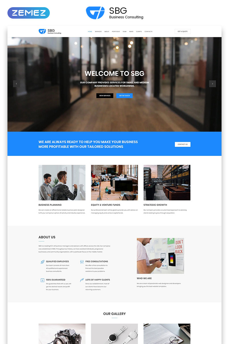 Business Consulting Landing Page HTML template