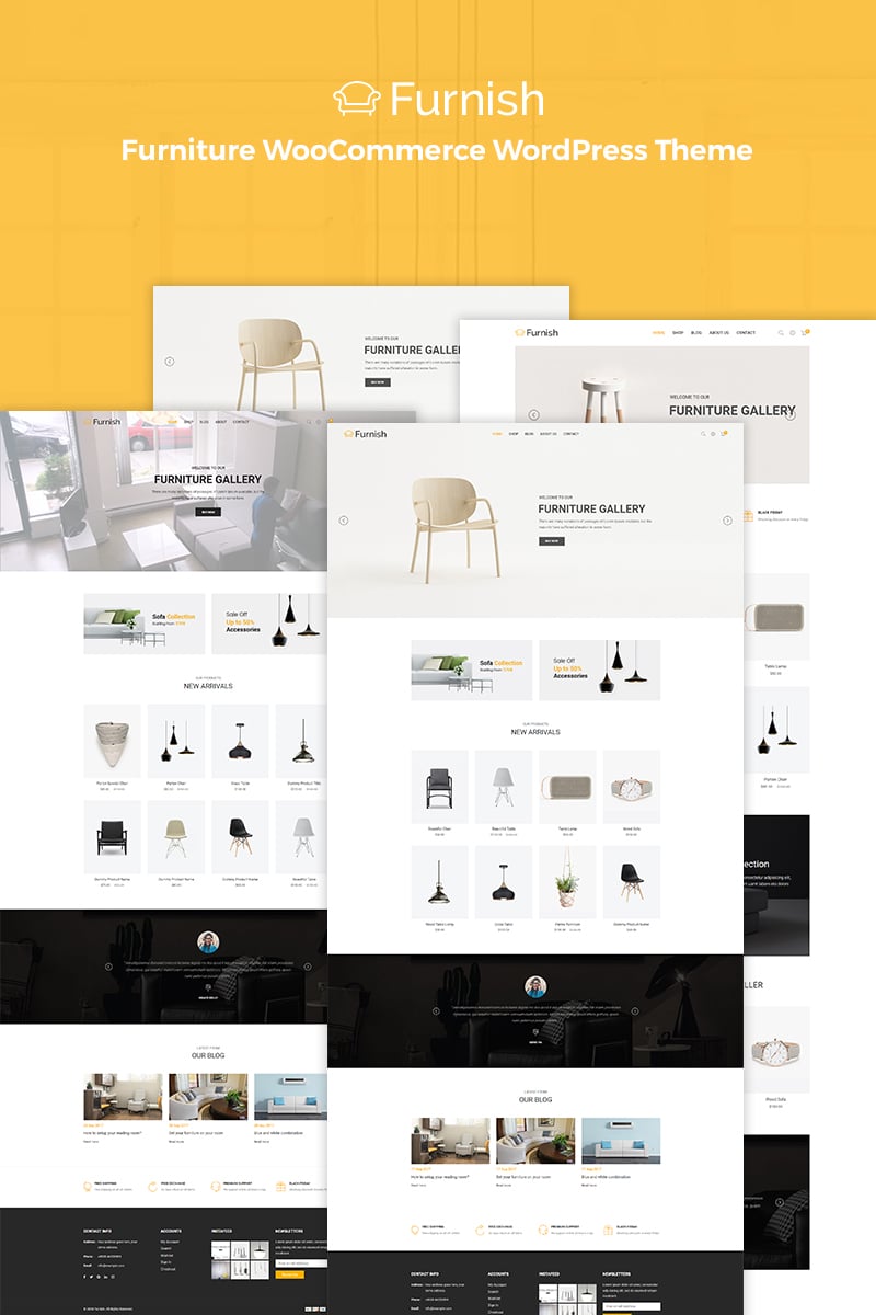 Tema WooCommerce "Furnish - Minimal Furniture" #70829 - captura de pantalla