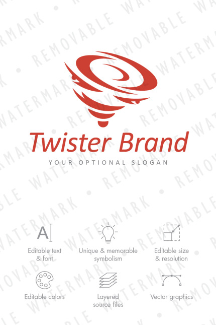 Template #70918 Twister Wind Webdesign Template - Logo template Preview