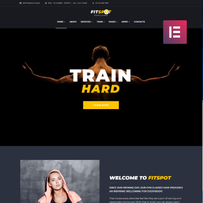 FitSpot - Fitness-studio Elementor WordPress-thema #70901