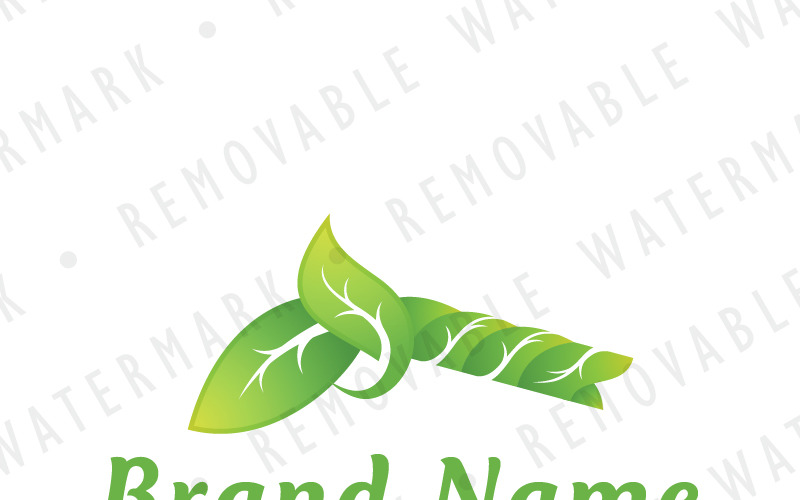 Leaf Gun Natural Logo Template