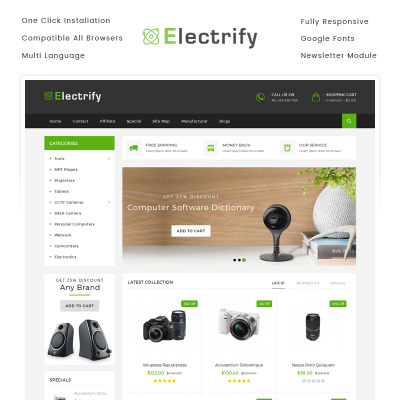electronics store templates templatemonster