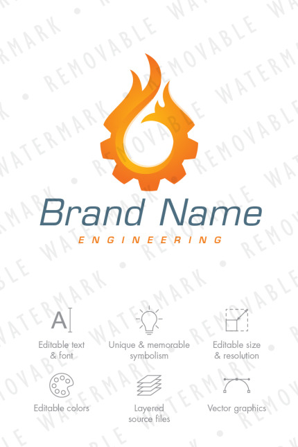 Template #71108 Fire Flame Webdesign Template - Logo template Preview